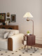 Medieval style living room floor lamp retro simple pleated sofa side drawer integrated drawer bedroom bedside lamp casa