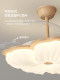 French-Style Vintage Restaurant Fan Light, New Chinese-Style Retro Internet-Famous Floral Eye-Protection Ceiling Fan Light for Living Room and Bedroom Casagd