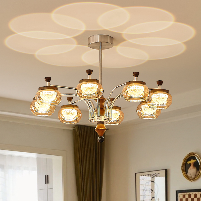 Vintage Living Room Chandelier Persimmon 2026 New French Retro Light Luxury Hall Main Light White Ash Wood Lighting Casagd Vintage Living Room Chandelier Persimmon 2026 New French Retro Light Luxury Hall Main Light White Ash Wood Lighting Casagd