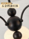French-Style Living Room with Antique-Style Persimmon Pendant Lights, American Retro Dark-Style Designer Light and Shadow Dining Room Lamp Casagd