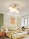 Artistic Children's Room Invisible Fan Light Airplane Boy Full Spectrum Eye Protection Antique Style Solid Wood Bedroom Lamp Casagd