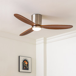 Vintage Solid Wood Ceiling Fan Light Retro Silent Bedroom Variable Frequency Fan Light Home Dining Room Fan Light Casagd