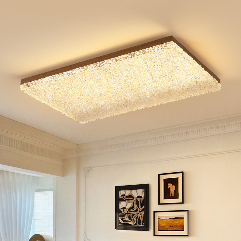 Full-Spectrum Smart Eye-Protection Ceiling Light for Living Room, French Mid-Century Style, High-End Glacier Resin Bedroom Light Casagd Full-Spectrum Smart Eye-Protection Ceiling Light for Living Room, French Mid-Century Style, High-End Glacier Resin Bedroom Light Casagd