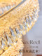 [Water Drop]French-Style Light Luxury Restaurant Crystal Chandelier, High-End Vintage Atmosphere, Living Room and Bedroom Ring Light Casa