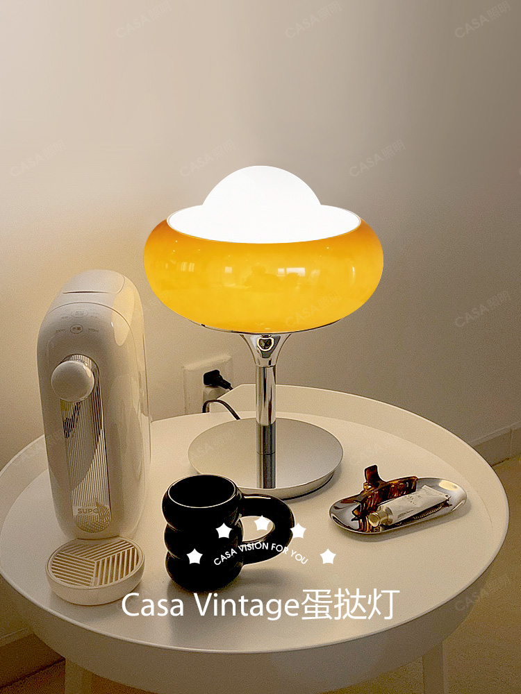 Antique vintage table lamp Nordic modern bed head desk Bauhaus warm egg decoration dining room net red light