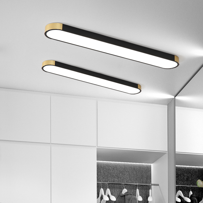 Nordic Suction Lights Balcony Aisle Strip Lamp Modern Minima LED Room Personality Bar bedroom black luminaire