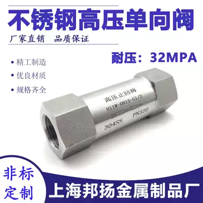 304 stainless steel high pressure check valve H11W internal wire hydraulic check valve PN320 water pump pipeline check valve 4 points