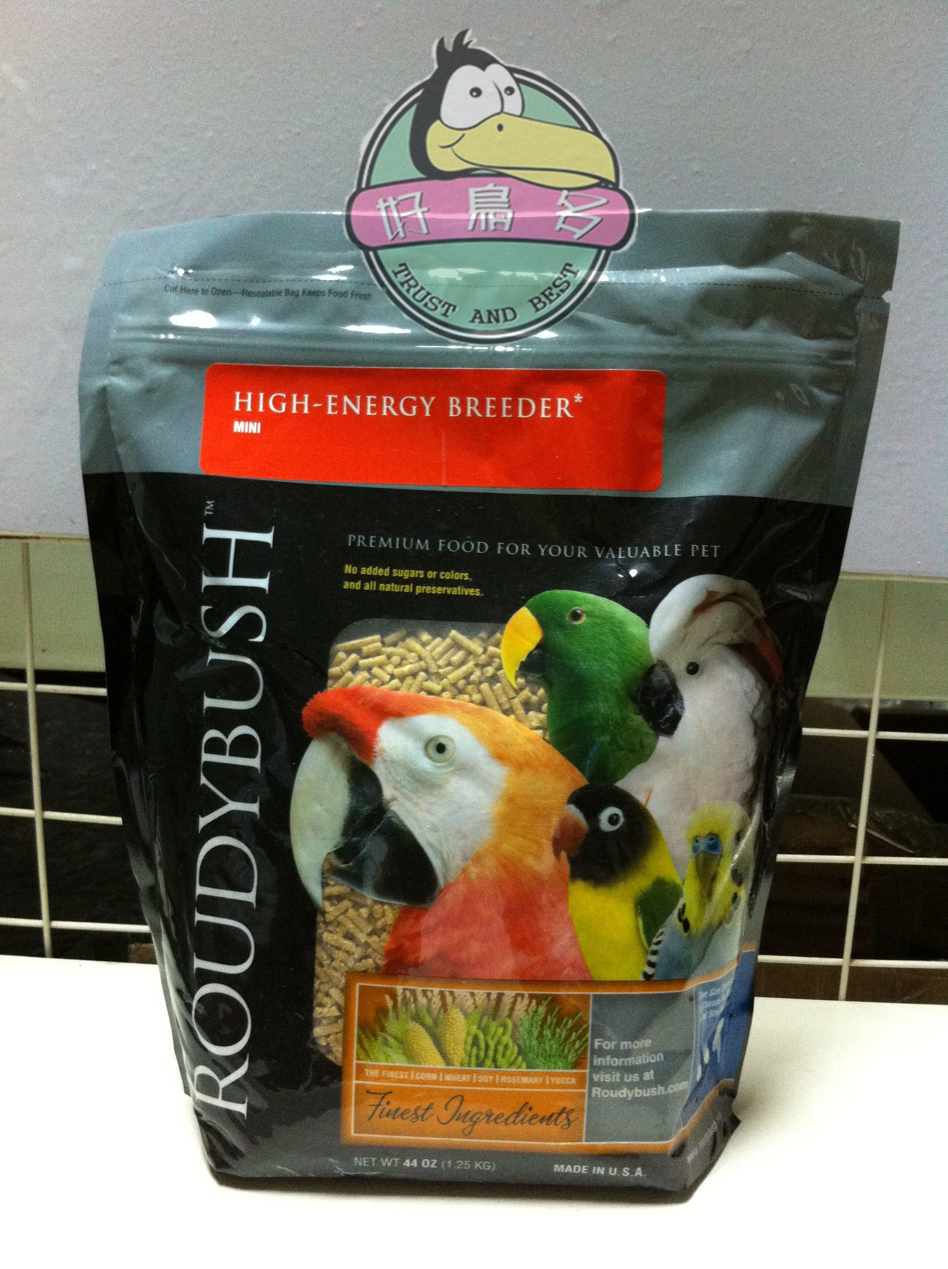 roudybush US by Dinourishing pellet parrot food and bird food Birds mini-granules everyday high-energy