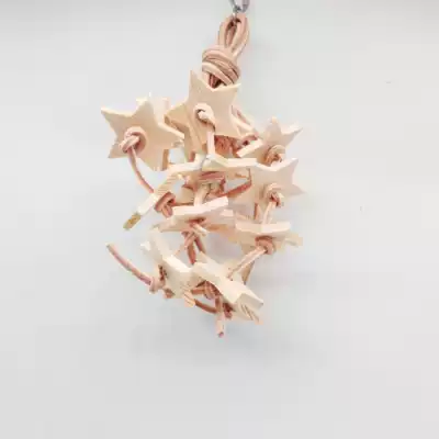 Parrot toys gnawing leather logs for small and medium-sized parrots