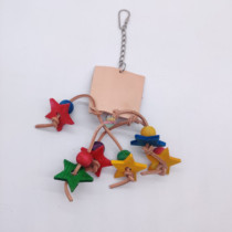Parrot toy bird toy cowhide rope wood toy gnawing toy HND0418
