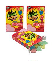Valentines Day Sour Patch Kids Conversation Hearts c