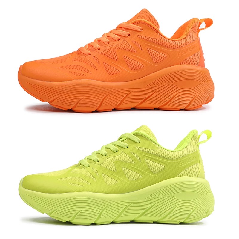 Couple's Lightweight Breathable Aerobics Jump Rope Sneakers Mesh Men's and Women's Shoes Marathon Rebound-Assisted Cushioning Running Shoes