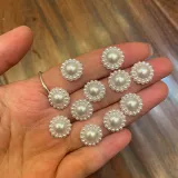 Ручка с бантиком ручной работы, аксессуар из жемчуга, кукла, «сделай сам»