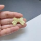 С бантиком, желтый, 3×2см