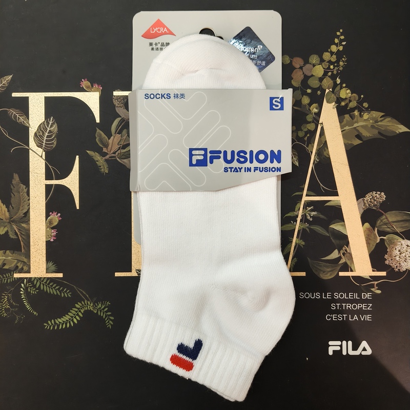 Fila Men's and Women's Low-Rise Socks 2024 Summer New Comfortable Casual Socks Simple Sports Socks Short Socks