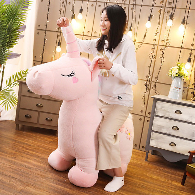 New Rainbow Unicorn Doll Sunshine Dream White Horse Plush Toy Girls Pillow Children Sleeping and Giving People