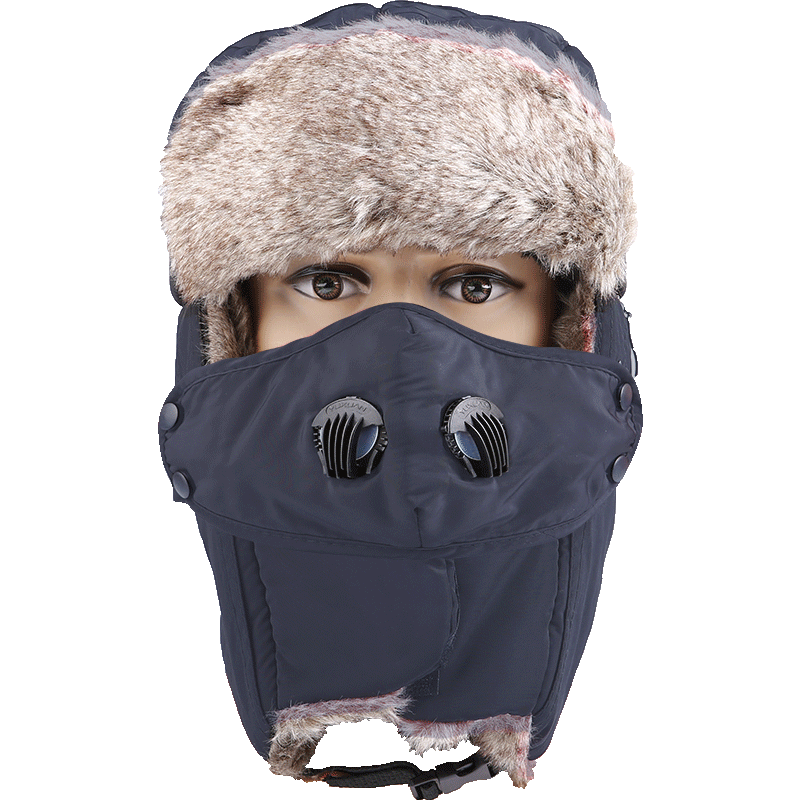 Hat men's winter riding from Lei Feng's hat Outdoor stop rain hat autumn winter Anti-cold Northeast hat middle-aged and elderly men's suede thick