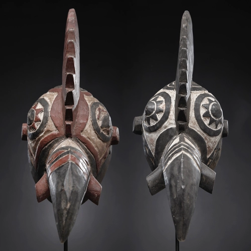 Африканские древесные маски бородавки, свинина, птичьи анострадированные орнамент на стене висячи