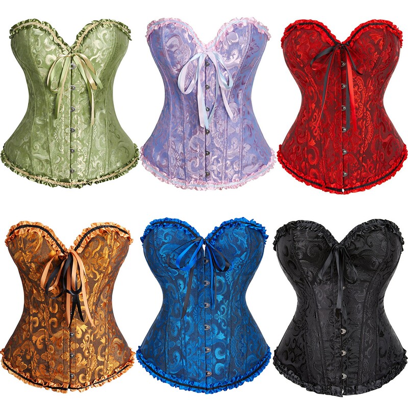 Jacquard Retro Court-Style Outerwear Fishbone Corset Bustier with Steel Buckle Straps Paired with a Horse-Faced Skirt, New Chinese Style Plus Size Jacquard Retro Court-Style Outerwear Fishbone Corset Bustier with Steel Buckle Straps Paired with a Horse-Faced Skirt, New Chinese Style Plus Size