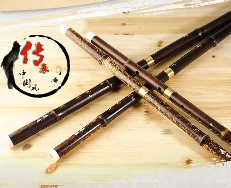 Authentic Senque Sáo Zizhu tự nhiên ổ cắm đơn học sinh tinh tế Người mới bắt đầu chơi nhạc cụ thổi sáo - Nhạc cụ dân tộc đàn tỳ bà