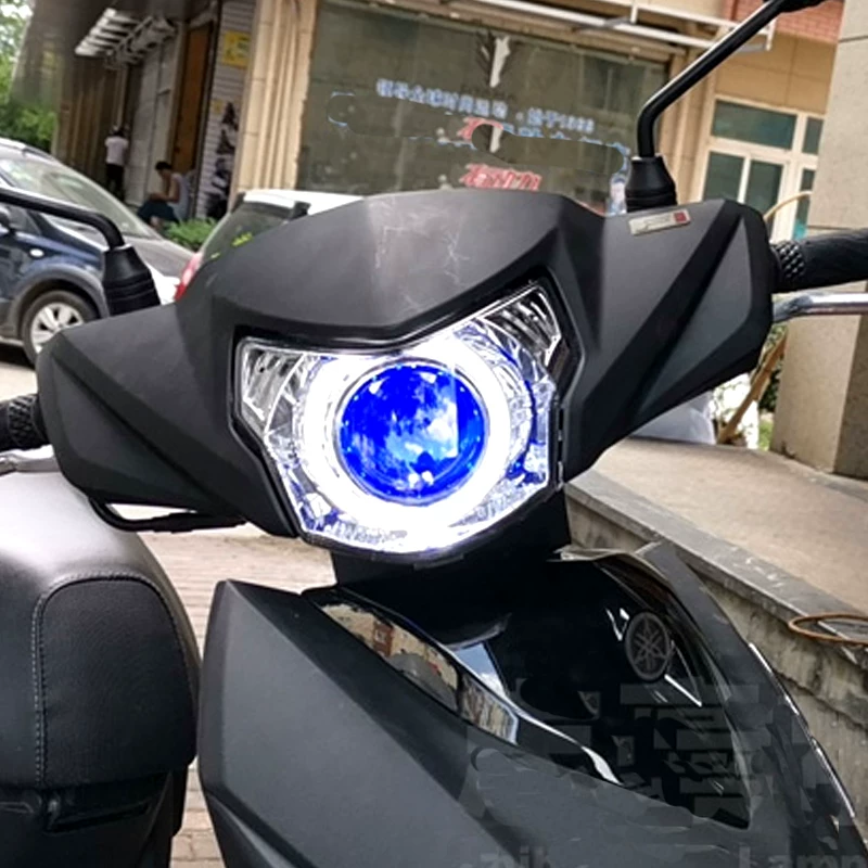 Аппарат фар Husi AS125 сверхяркая лазерная матричная LED линза модифицированная Ангел Демон 65W и Четыре