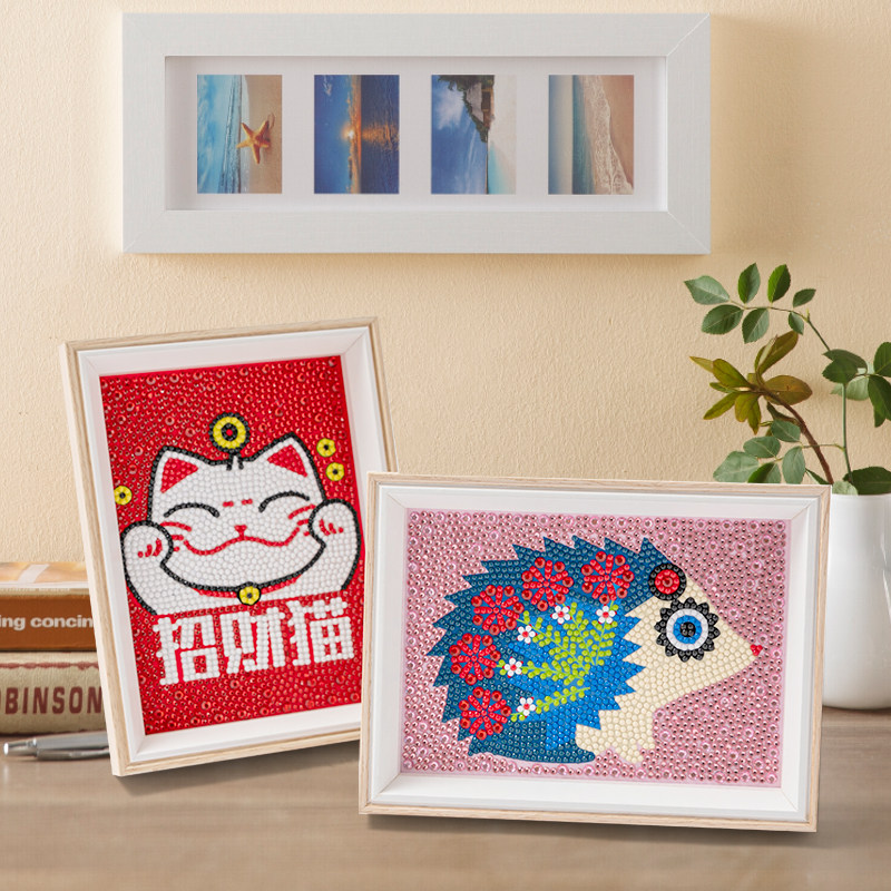 Young Children Full Drilling Diamond Paintings Handmade DIY Making Material Package Puzzle Cartoon Creative Toy Elementary School Children