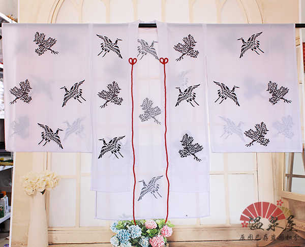 鬆鶴紋千早巫女服cosplay巫女古手梨花緋色的欠片春日珠紀