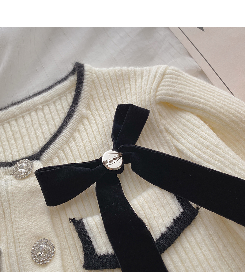 Title 10, Top corto francese da donna con fiocco e fibbia...