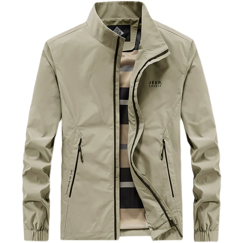 Jeep, джип, мужская утепленная ветрозащитная куртка с молнией для отдыха, свободный крой