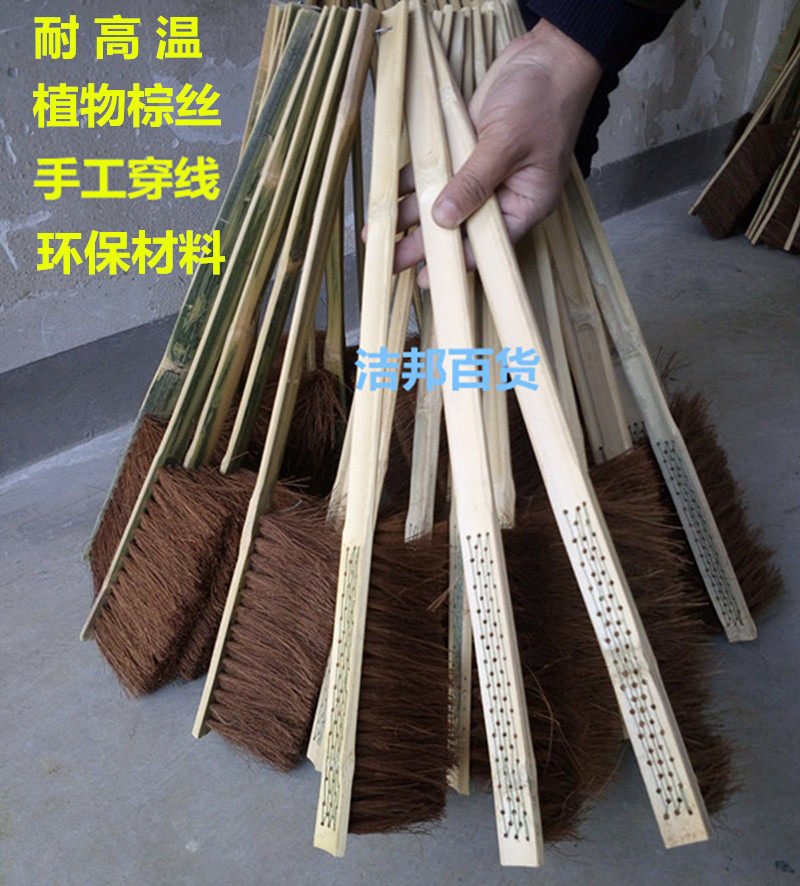 Brown hair imitation pig bristle brown brush long handle brush industrial textile mill brush machine cleaning sweep brush environmental protection palm