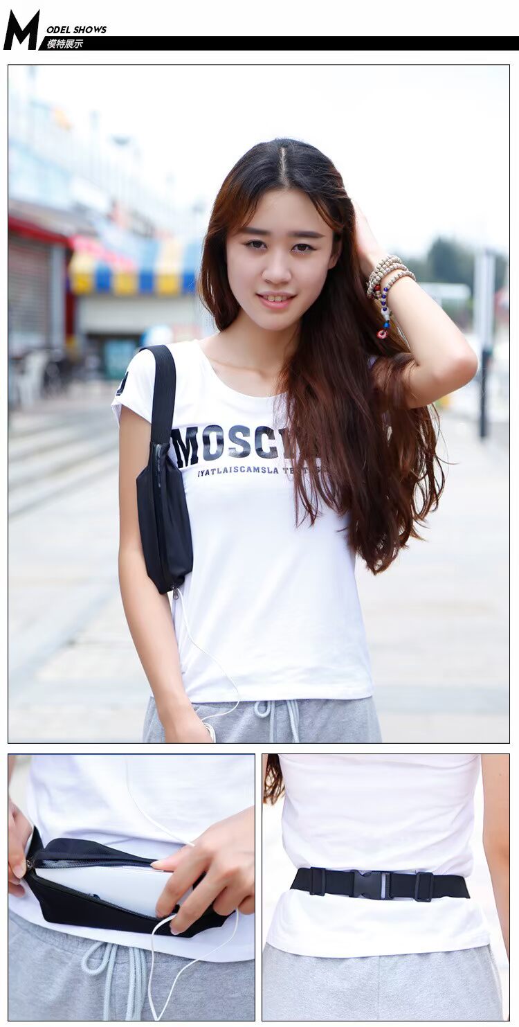 Túi thể thao ngoài trời căng đa chức năng Đàn ông và phụ nữ chạy xe đạp túi chống trộm Túi chống nước điện thoại di động Túi đôi túi đeo hông dụng cụ
