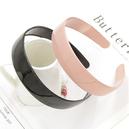 Зубчатый ободок, глянцевая черная пластиковая нескользящая заколка для волос, популярно в интернете