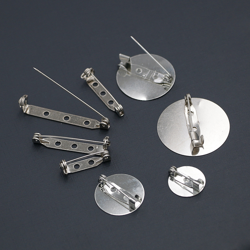 Brooch Safety Pin Safety Pin Base for Brooches with Lock Head Tie Handmade DIY Hair Accessory Parts