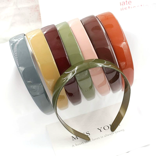 Зубчатый ободок, глянцевая черная пластиковая нескользящая заколка для волос, популярно в интернете