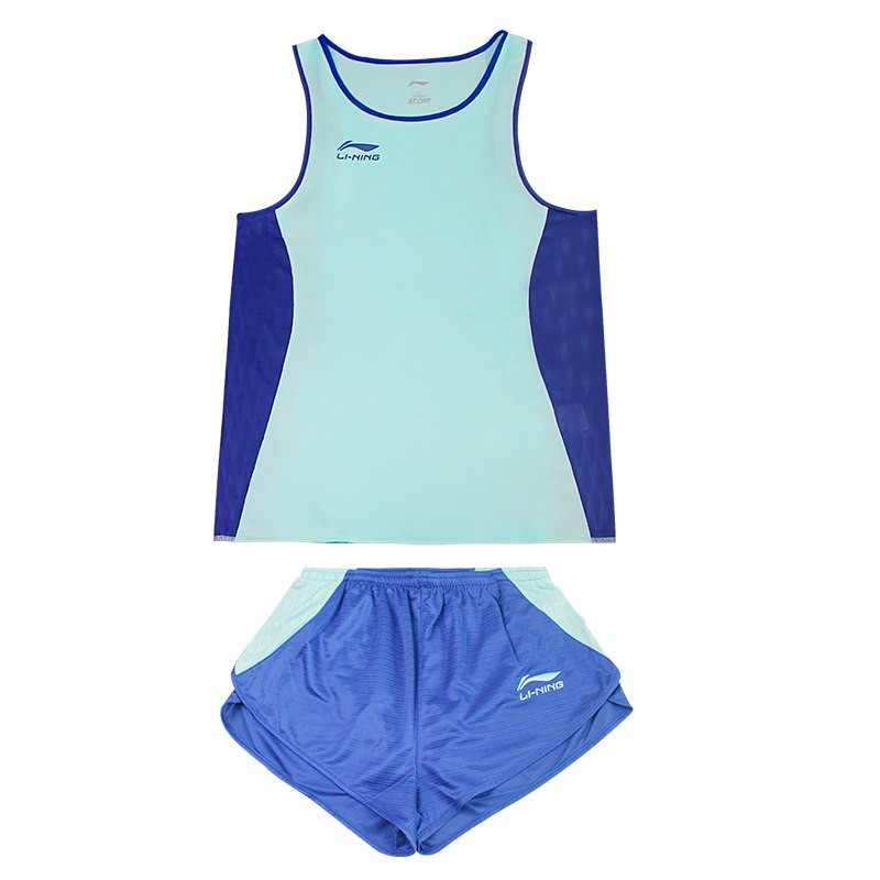 Li Ning men's and women's sports tracksuit competition suit short running training suit running suit-Taobao
