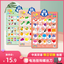 Good baby has a sound wall chart early education hanging picture according to the picture Chinese and English baby Enlightenment pinyin digital Tang poetry traffic