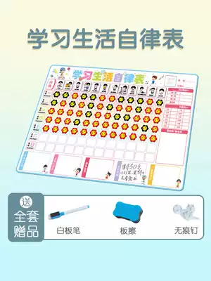 Lele fish children's growth self-discipline table Baby learning plan reward column Children's life good habits develop wall stickers