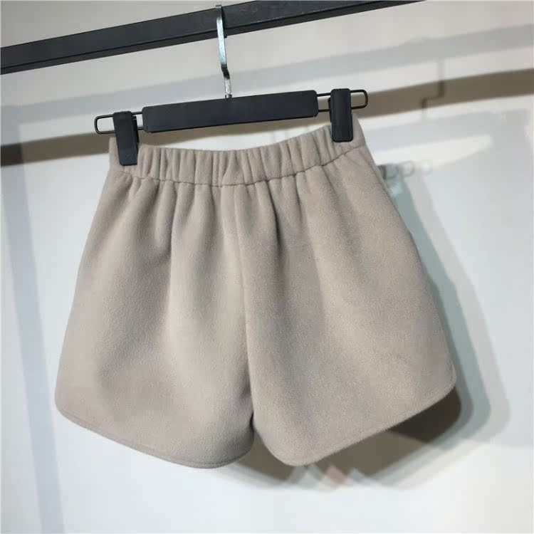 Mát mẻ nước mát mùa đông bờm một khóa quần short eo cao nữ phiên bản Hàn Quốc mặc quần ống rộng quần ống rộng chân quần thủy triều quần áo nữ đẹp