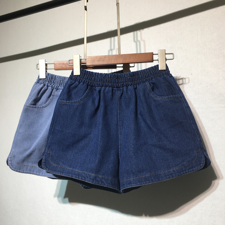 Mát mẻ mát mẻ mùa xuân và mùa hè mới đàn hồi cao eo quần short denim nữ mùa hè Hàn Quốc phiên bản lỏng mỏng rộng chân quần hoang dã nóng quần