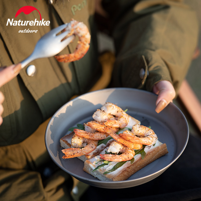Naturehike Norwegian Titanium Dish Disk Disk Outdoor Picnic Barbecue Tableware Pure Titanium Portable Equipment