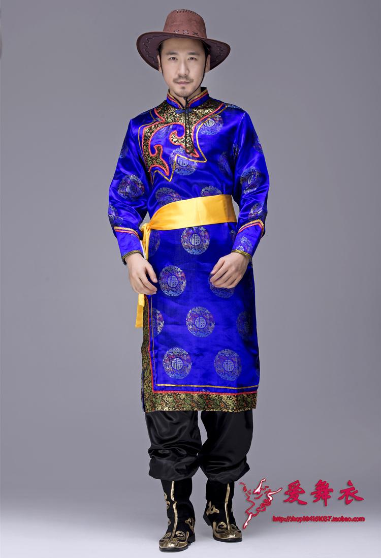 Mông cổ quần áo nam dành cho người lớn 2018 new robe thiểu số quần áo biểu diễn múa dịch vụ cuộc sống Mông Cổ váy cưới