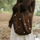 ຖົງຜ້າເຮັດດ້ວຍມື paleMoon chestnut dot handbag homemade Japanese forest style literary and artistic cute handbag retro