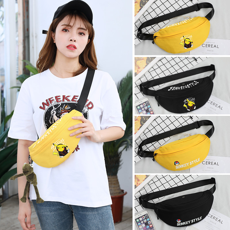 Bag 2020 womens mới túi ngực dốc thủy triều hoạt hình dễ thương childrens dốc ngực trên túi đực và cái túi cô gái eo