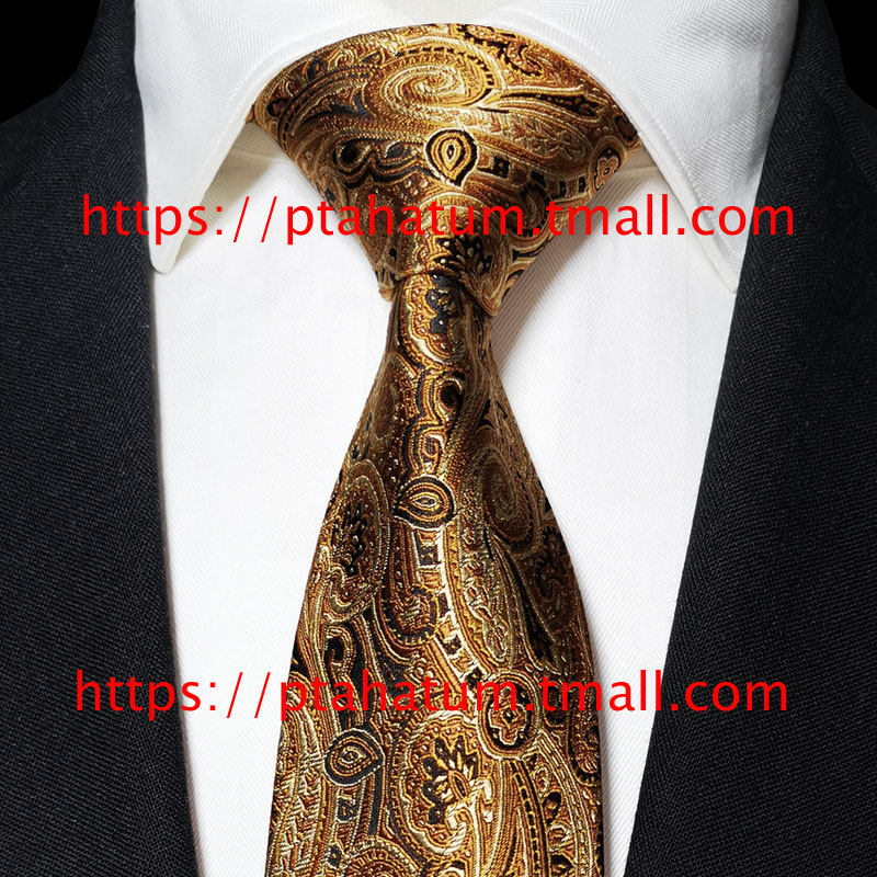 Ptah Atum Business Tie Marriage Tie Silk Silk Brass Cambridge Cashpit Flower Costume Tie