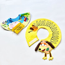 Foreign trade daily single spring dog pink pig baby waterproof small bib for male and female baby cute shape saliva towel scarf