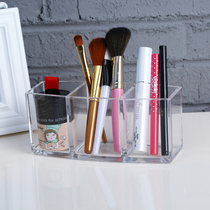  Acrylic transparent makeup brush Eyebrow pencil whitewash brush with comb storage barrel Desktop storage box barrel makeup box