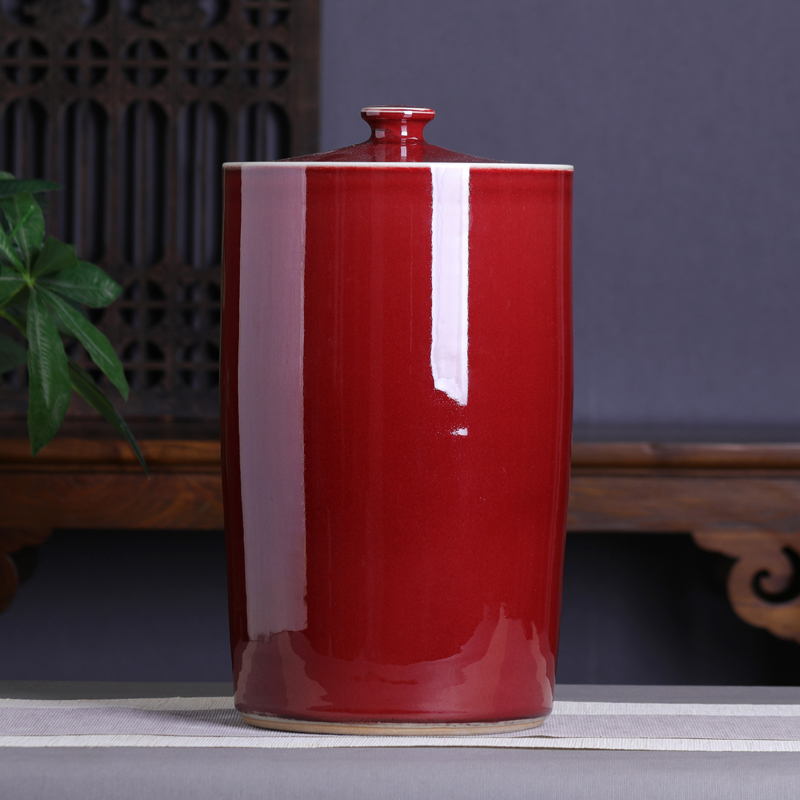 Jingdezhen tea pot extra large ceramic seal tank moistureproof with cover pu - erh tea storage POTS home tea cylinder