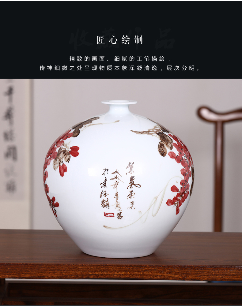 Creative fashion small place dried flower flower implement wine sitting room adornment art crafts vase of jingdezhen ceramics