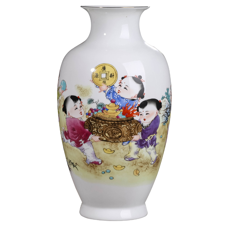 Jingdezhen maxim ceramic vase furnishing articles of Chinese style home sitting room the bedroom TV ark, flower arranging porch is decorated