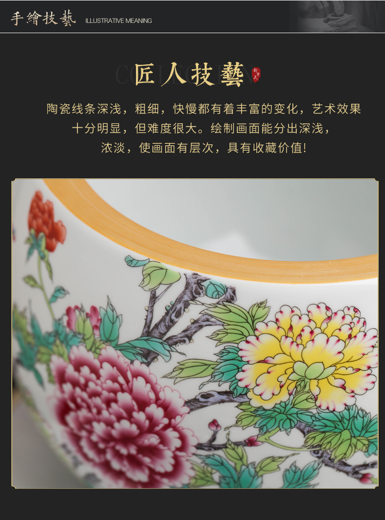 Jingdezhen cornucopia aquarium hydroponic furnishing articles sitting room office decoration ceramic decoration aquarium